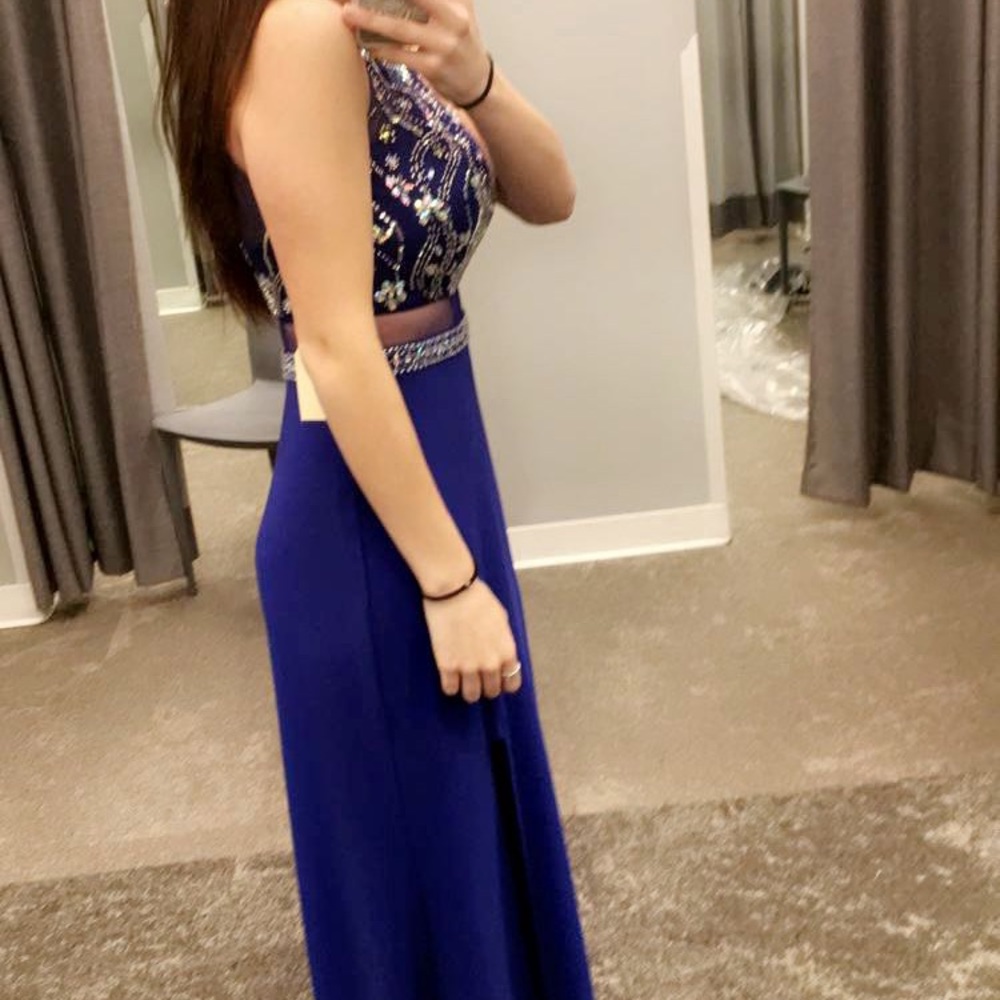 Blue prom dress